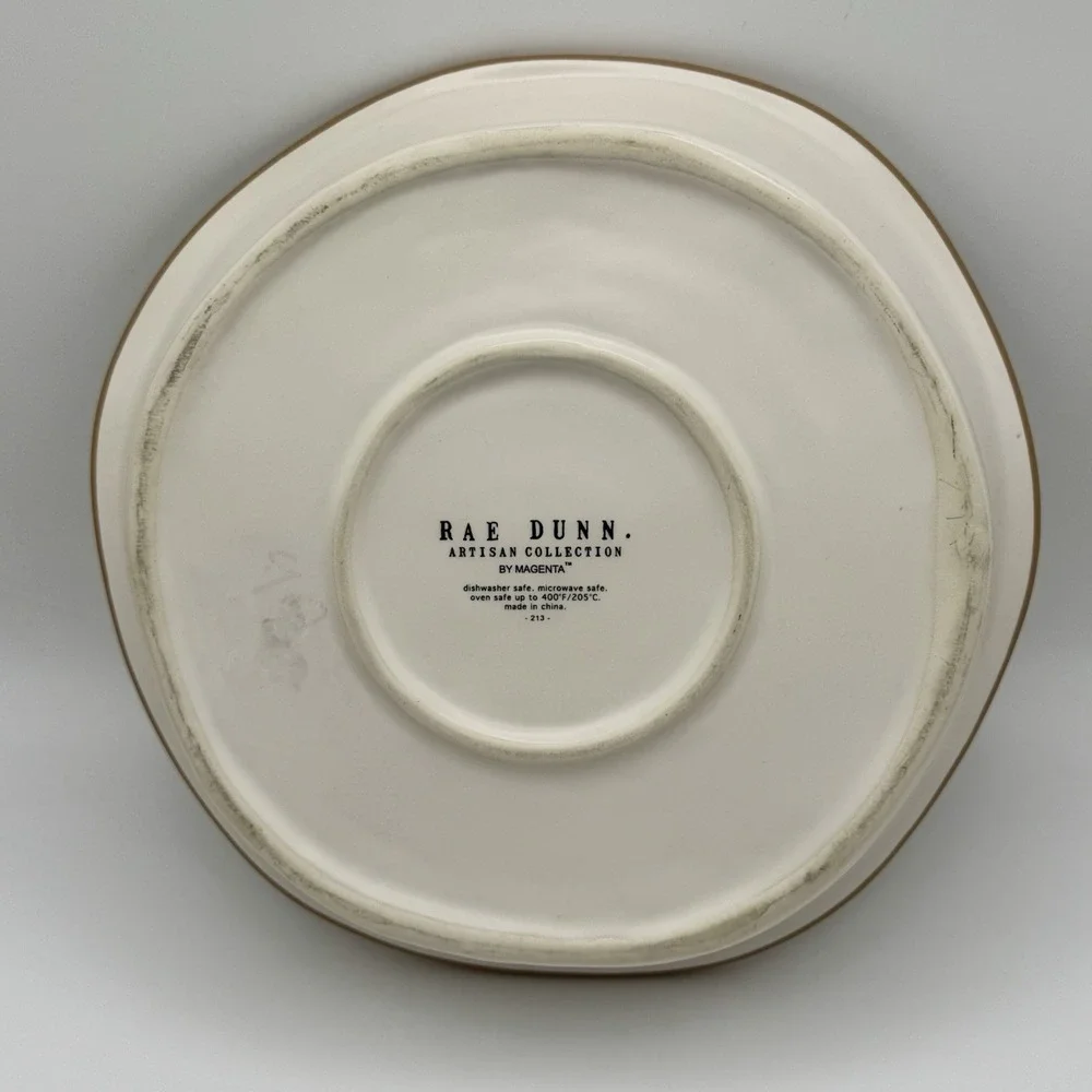 Rae Dunn PUMPKIN PIE Baking Dish Ceramic Farmhouse‎ Kitchen Serveware